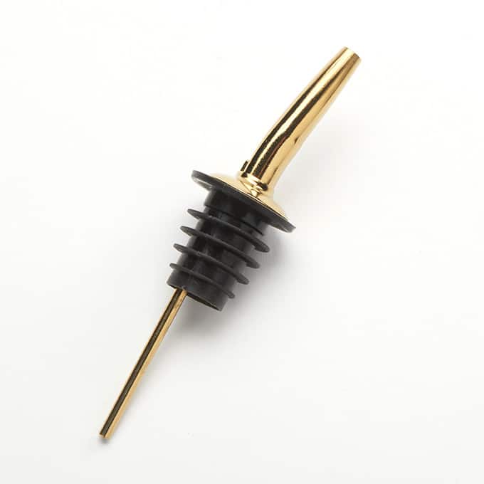 1-1/4"D x 4-1/2"L Tapered Pourer, Gold PVD