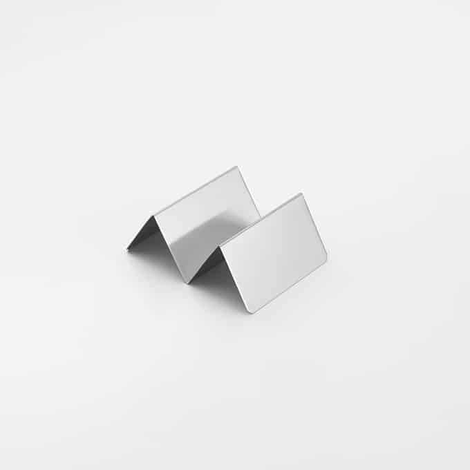 1 or 2 Compartment Brushed Stainless Steel Taco Holder