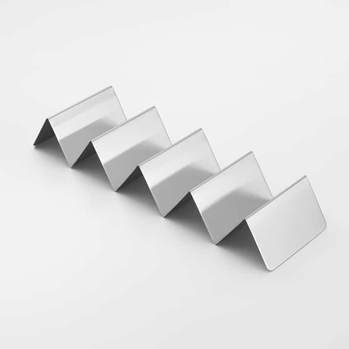 4 or 5 Compartment Brushed Stainless Steel Taco Holder