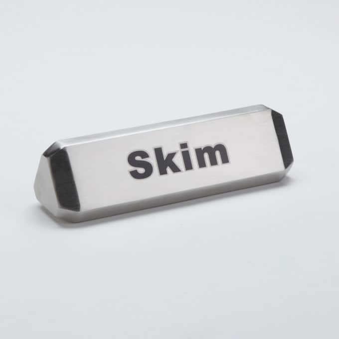 3-Sided Stainless Steel Beverage Sign - Milk, Cream, Skim