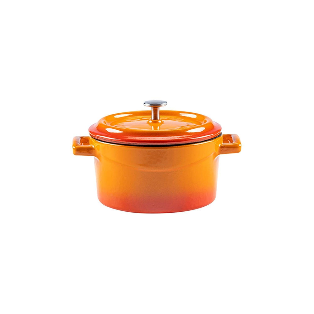 13 oz. Round Orange Cast Iron Dutch Oven