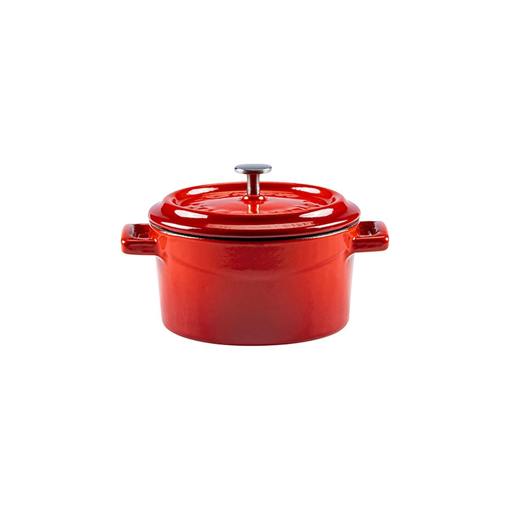 13 oz. Round Red Cast Iron Dutch Oven