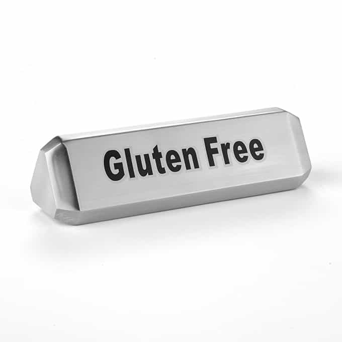 3-Sided Stainless Steel Sign -  Vegan, Vegetarian, Gluten Free