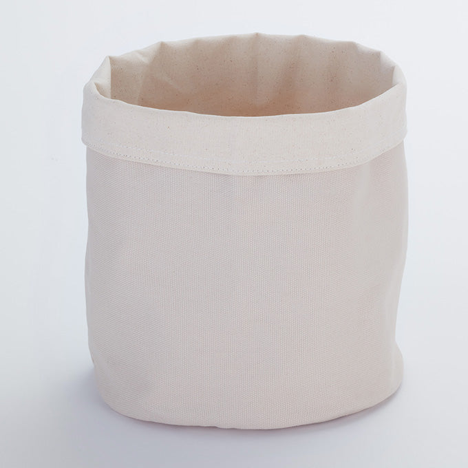 9"D x 10-3/8"H Reusable Cream Canvas Bag