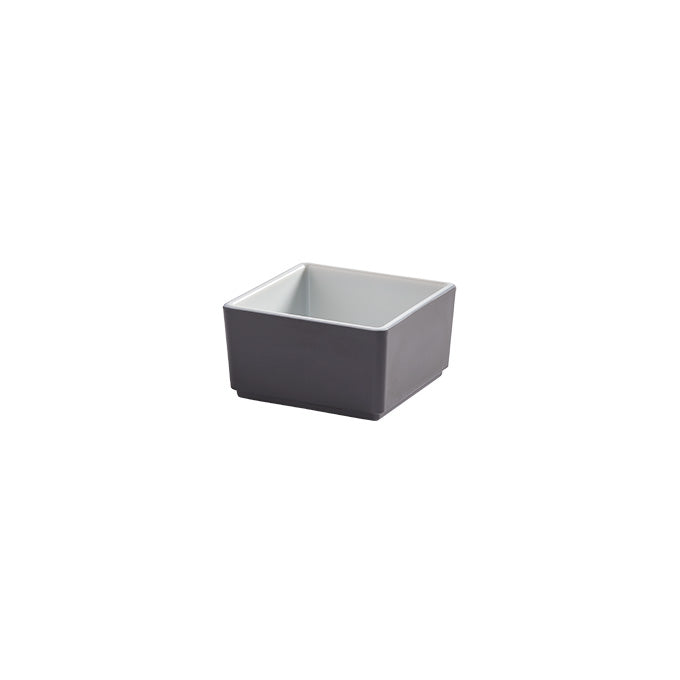 10 oz. Square Melamine Bowl, Graphite