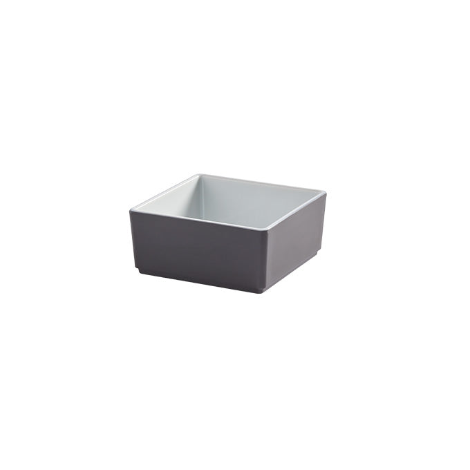 16 oz. Square Melamine Bowl, Graphite