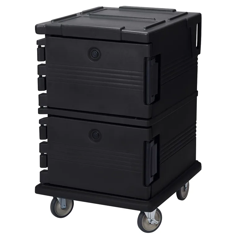 Ultra Camcart® Black Insulated Food Pan Carrier, Front-Loading, Holds 16 Pans