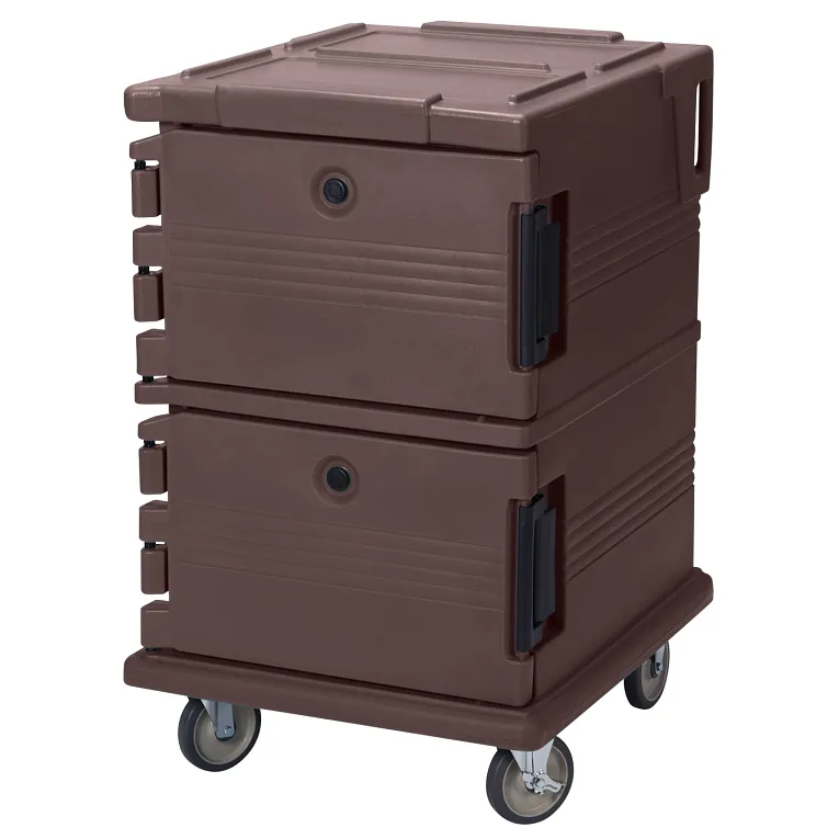 Ultra Camcart® Dark Brown Insulated Food Pan Carrier, Front-Loading, Holds 16 Pans