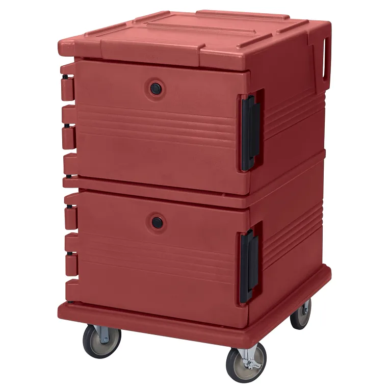 Ultra Camcart® Brick Red Insulated Food Pan Carrier, Front-Loading, Holds 16 Pans