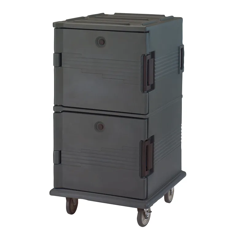 Ultra Camcart® Black Insulated Food Pan Carrier, Front-Loading, Security Package, Holds 24 Pans
