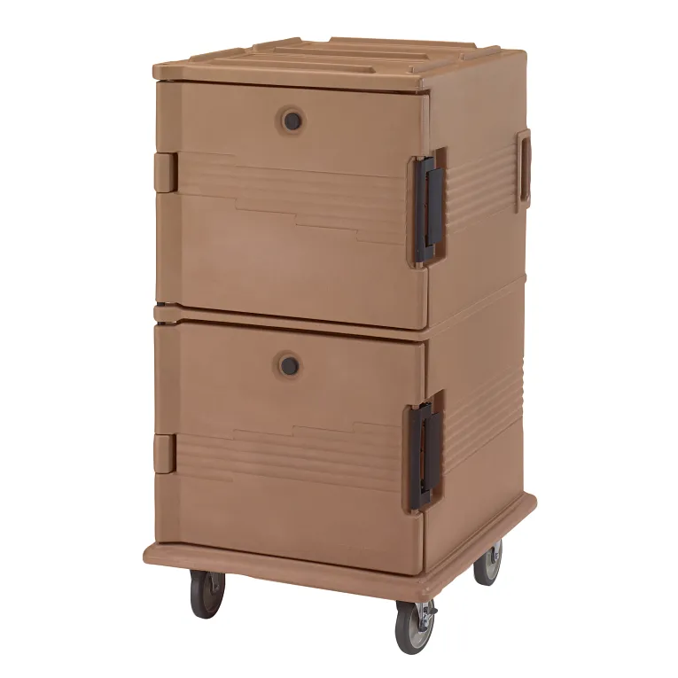 Ultra Camcart® Coffee Beige Insulated Food Pan Carrier, Front-Loading, Heavy Duty, Holds 24 Pans