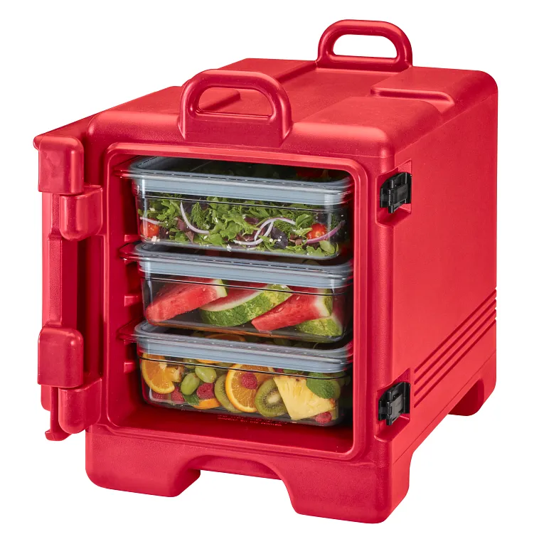 Ultra Pan Carrier®, holds 1/2 & 1/3 & full size pans 2-1/2" to 8" deep, hot red
