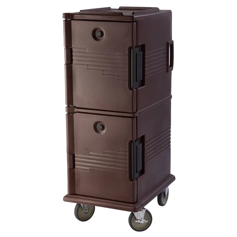 Ultra Camcart® Dark Brown Insulated Food Pan Carrier, Front-Loading, Holds 12 Pans
