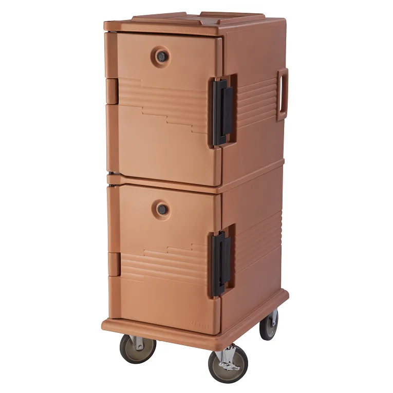 Ultra Camcart® Coffee Beige Insulated Food Pan Carrier, Front-Loading, Security Package, Holds 12 Pans