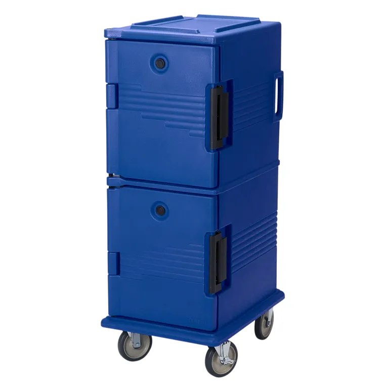 Ultra Camcart® Navy Blue Insulated Food Pan Carrier, Front-Loading, Security Package, Holds 12 Pans