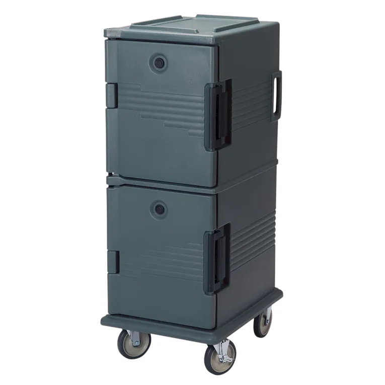 Ultra Camcart® Granite Gray Insulated Food Pan Carrier, Front-Loading, Security Package, Holds 12 Pans