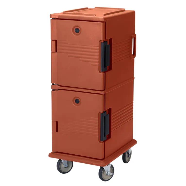 Ultra Camcart® Brick Red Insulated Food Pan Carrier, Front-Loading, Holds 12 Pans