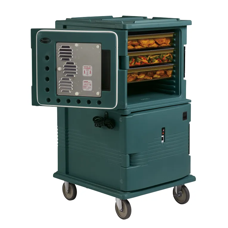 Ultra Camcart® Granite Green Electric Hot Top / Passive Bottom Food Holding Cabinet, Heavy Duty, Holds 24 Pans - 110V