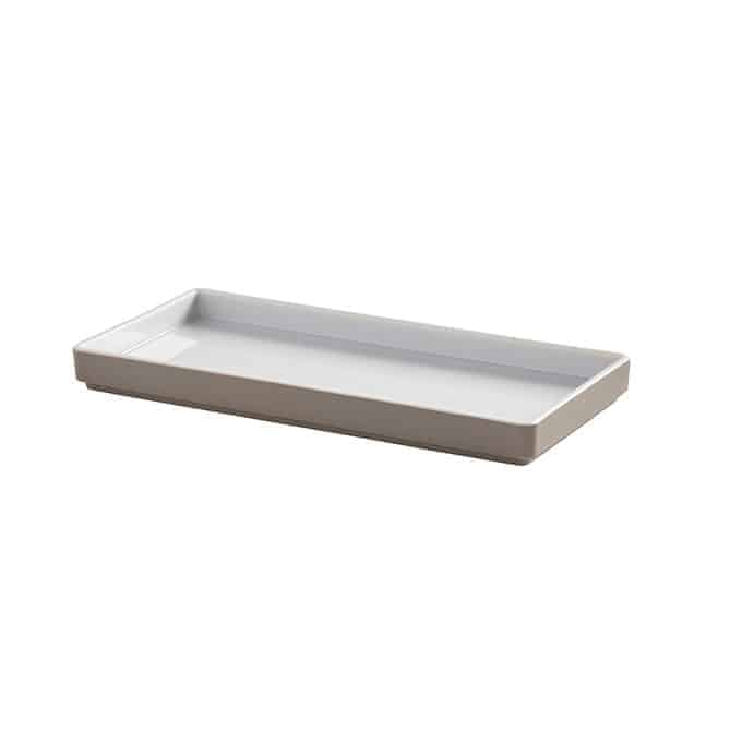 10" x 4-3/4" Rectangular Melamine Platter, Mocha