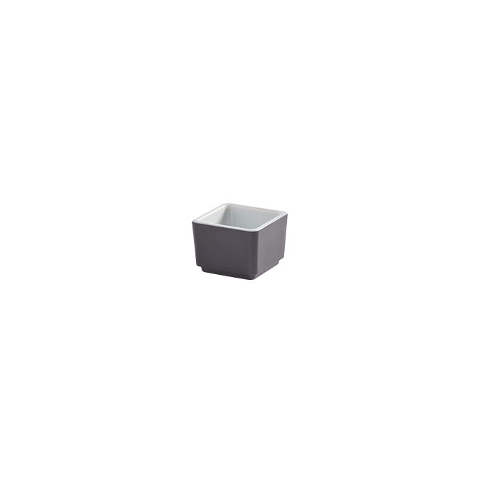 2 oz. Square Melamine Sauce Cup, Graphite