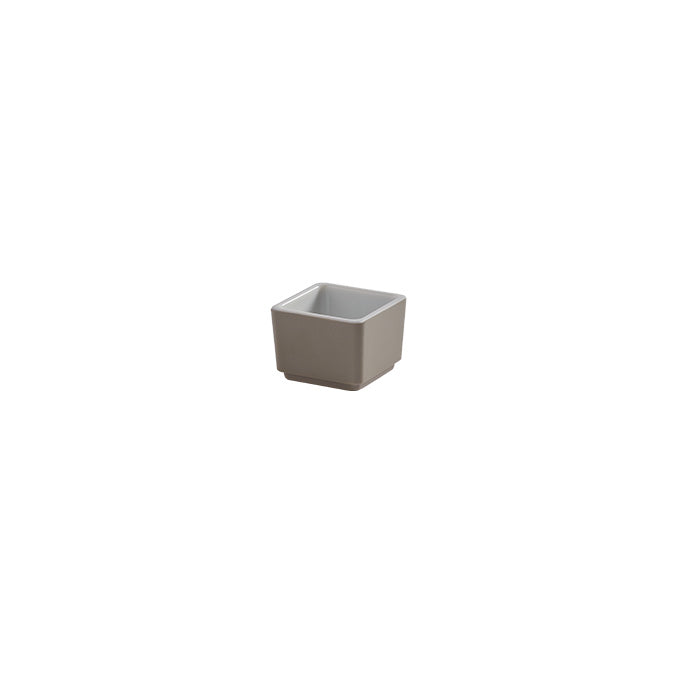 2 oz. Square Melamine Sauce Cup, Mocha