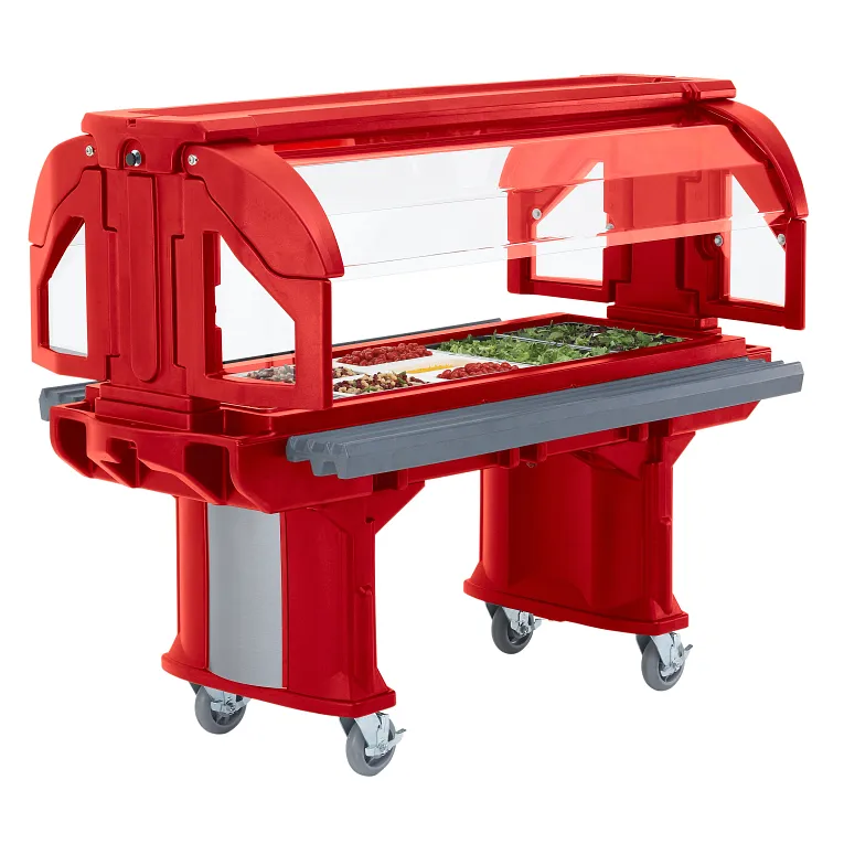 Versa 5ft Low Height Cold Buffet Hot Red