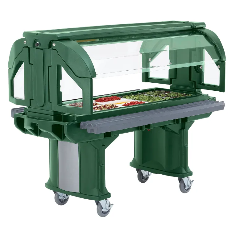 Versa 6ft Low Height HD Casters Cold Buffet Kentucky Green