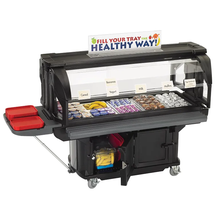 Versa Ultra 5ft Buffet with Sneeze Guard Black