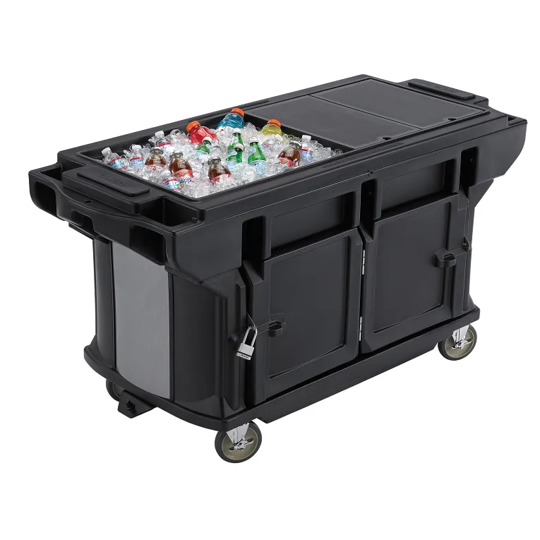 Versa Ultra 5ft Work Table HD Casters with Storage Black