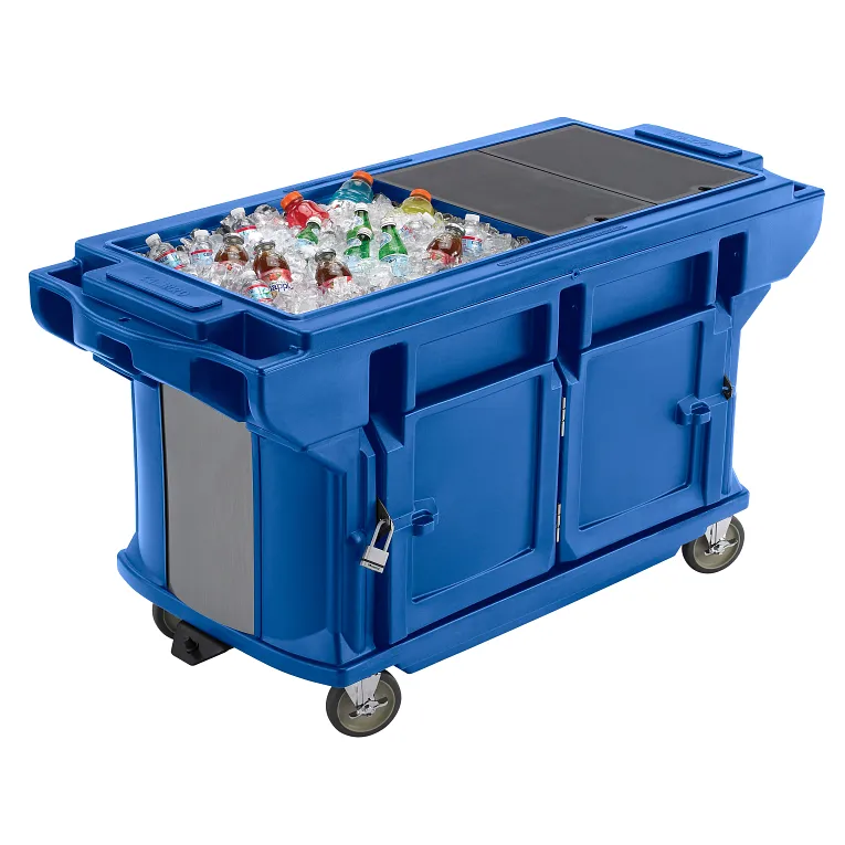 Versa Ultra 5ft Work Table HD Casters with Storage Navy Blue