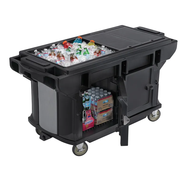 Versa Ultra 6ft Work Table HD Casters with Storage Black