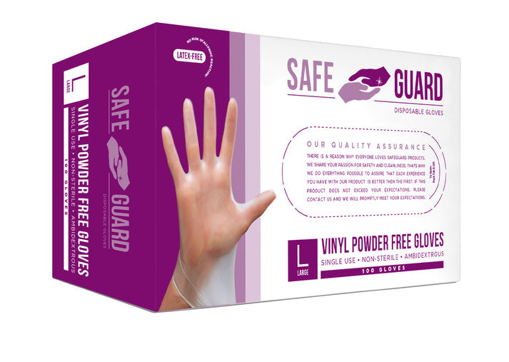 Large Powder Free Disposable Vinyl Gloves