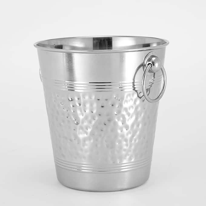 5 qt. Hammered Stainless Steel Wine Bucket, 8"D