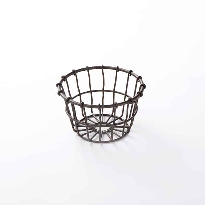 5"D x 3-1/8"H Small Wire Basket, Bronze