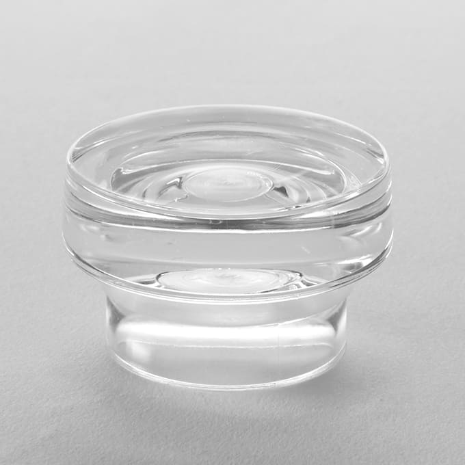 1-5/8"D x 1"H Water Bottle Cap, Clear Plastic