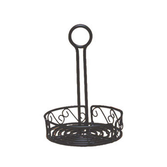 6-1/4"D Ironworks™ Round Condiment Rack, Black