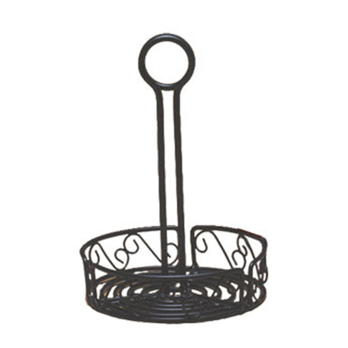 7-1/2"D Ironworks™ Round Condiment Rack, Black
