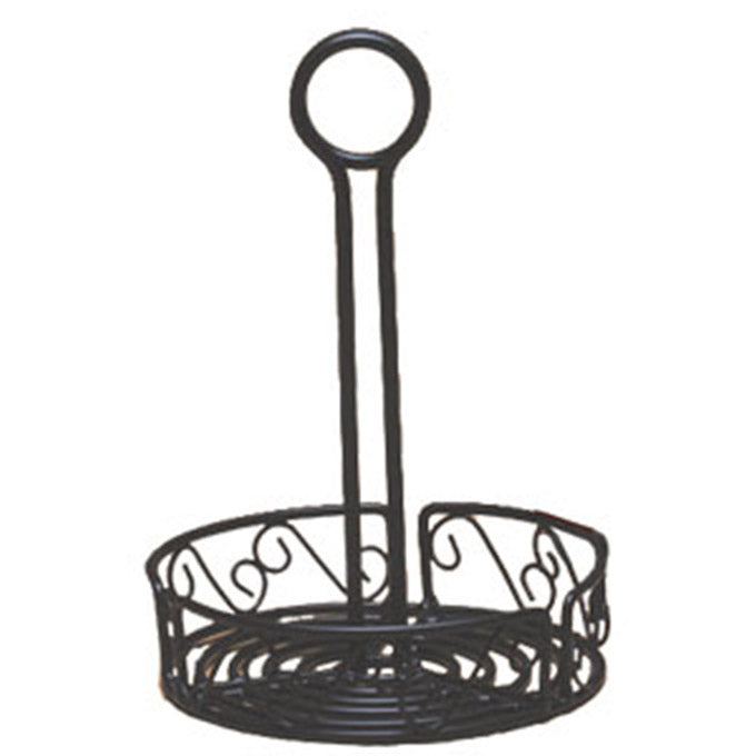 7-3/4"D Ironworks™ Round Condiment Rack, Black