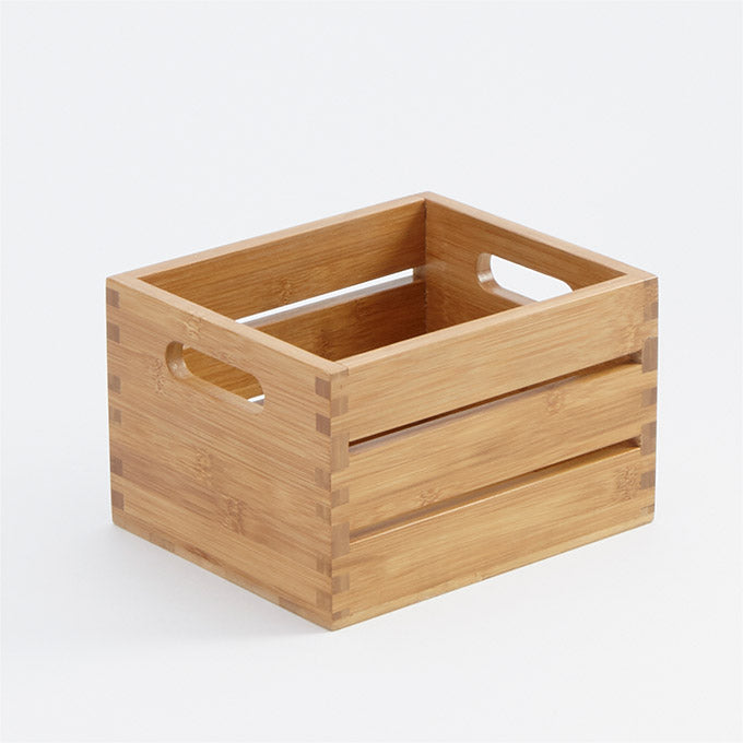 Rectangular Bamboo Caddy, 7-1/2"L x 6-1/4"W x 4-3/4"H