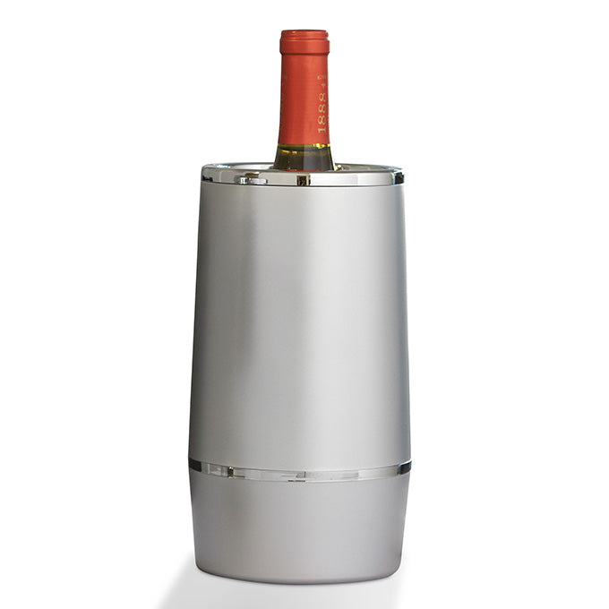 5"D x 9"H Frosted Silver Acrylic Wine Cooler