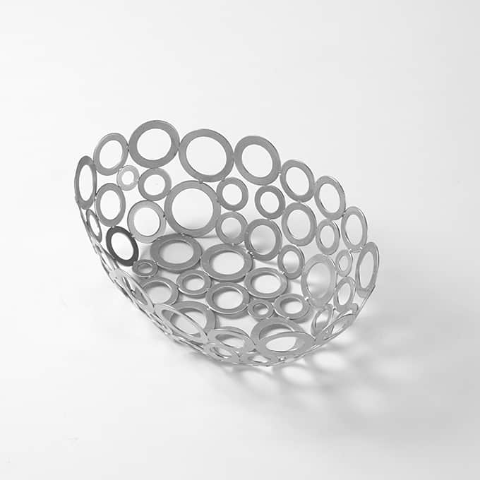 Go-Go 9" x 6" Oval Basket, Silver