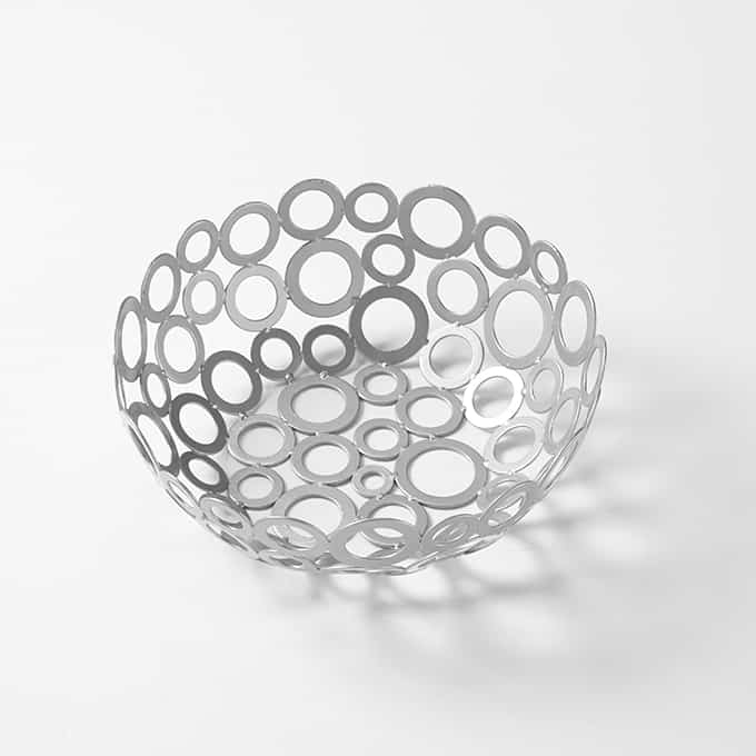 Go-Go 8" Round Basket, Silver