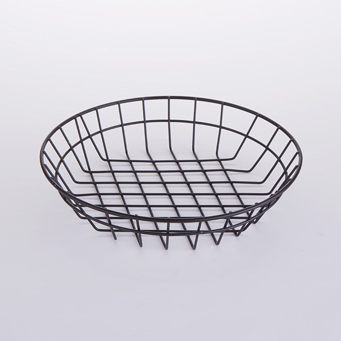 10" Round Wire Basket, Black