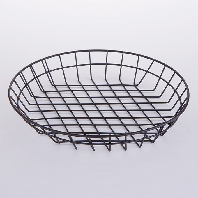 12" Round Wire Basket, Black