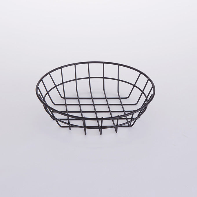 8" Round Wire Basket, Black