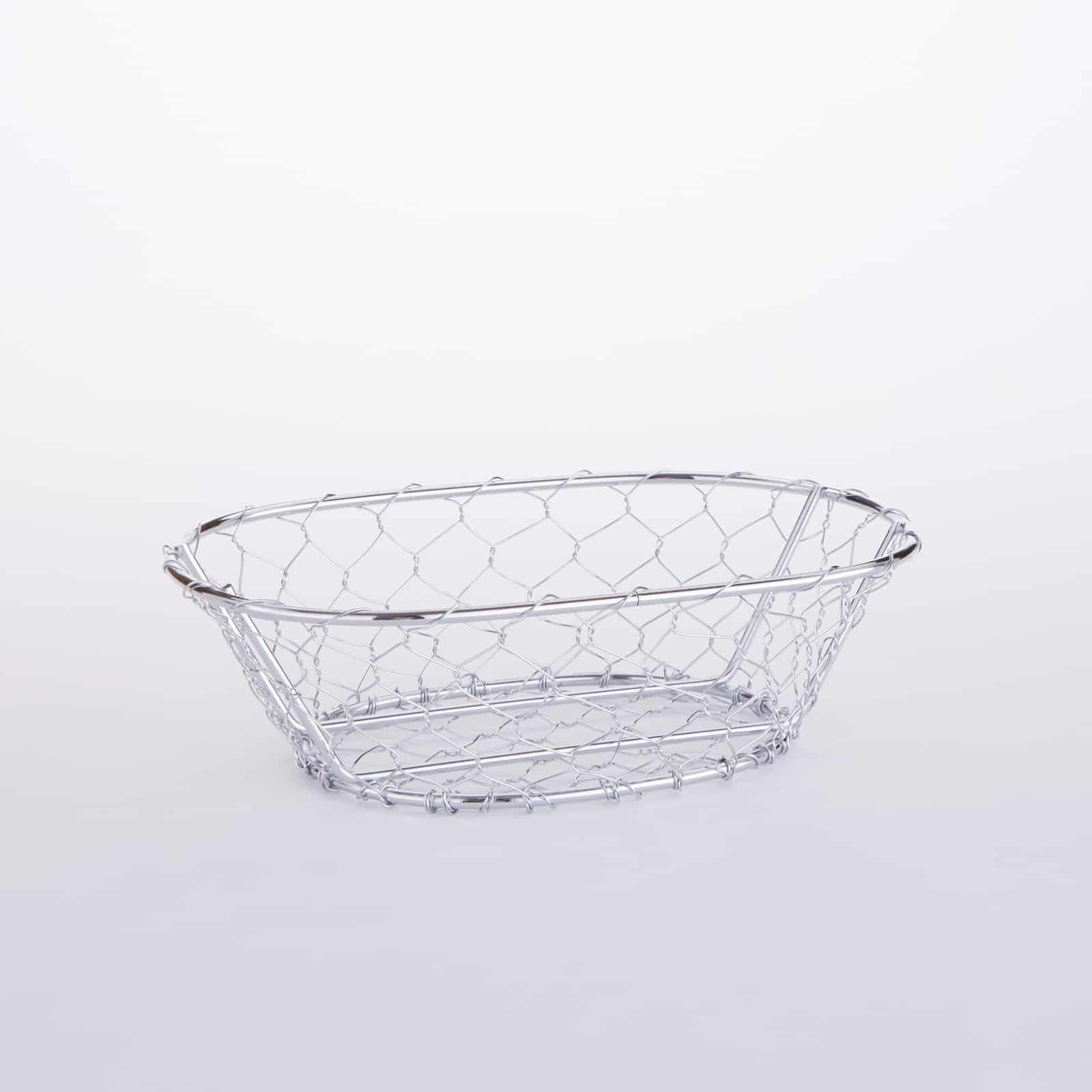 Chix 9-1/2" x 6-1/2" Oval Wire Basket, Chrome