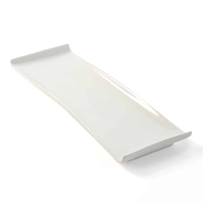 15-1/2" x 5" Rectangular Porcelain Platter, White