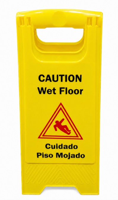 Safety "Wet Floor" Sign 12"x 35"