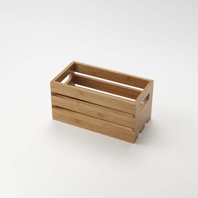 1/3 Size Rectangular Bamboo Crate