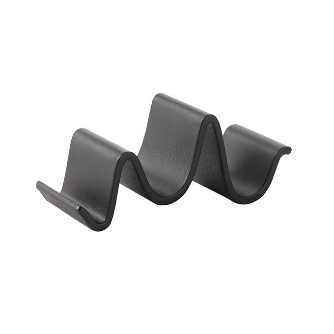 2 Compartment Whimsical Melamine Taco Holder, Black